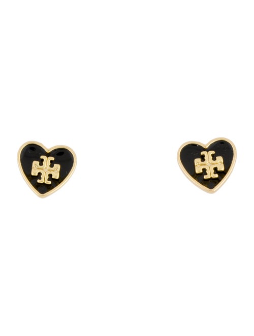 Tory Burch Enamel Logo Stud Earrings