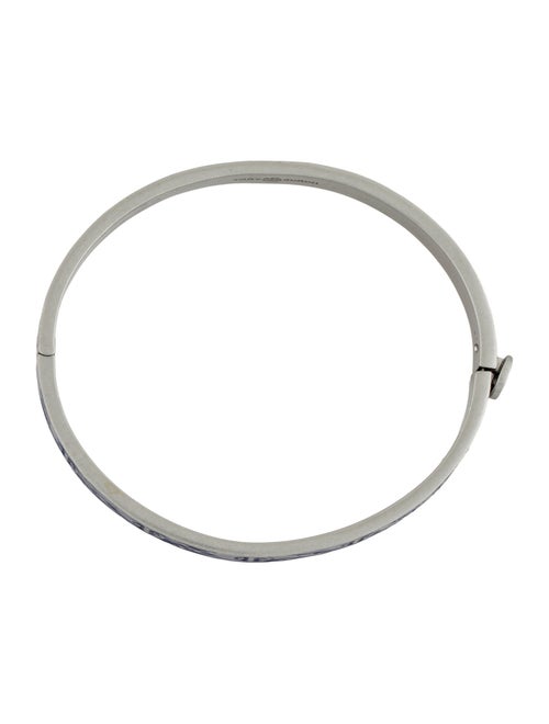 Tory Burch Enamel Miller Logo Hinged Bangle Bracelet