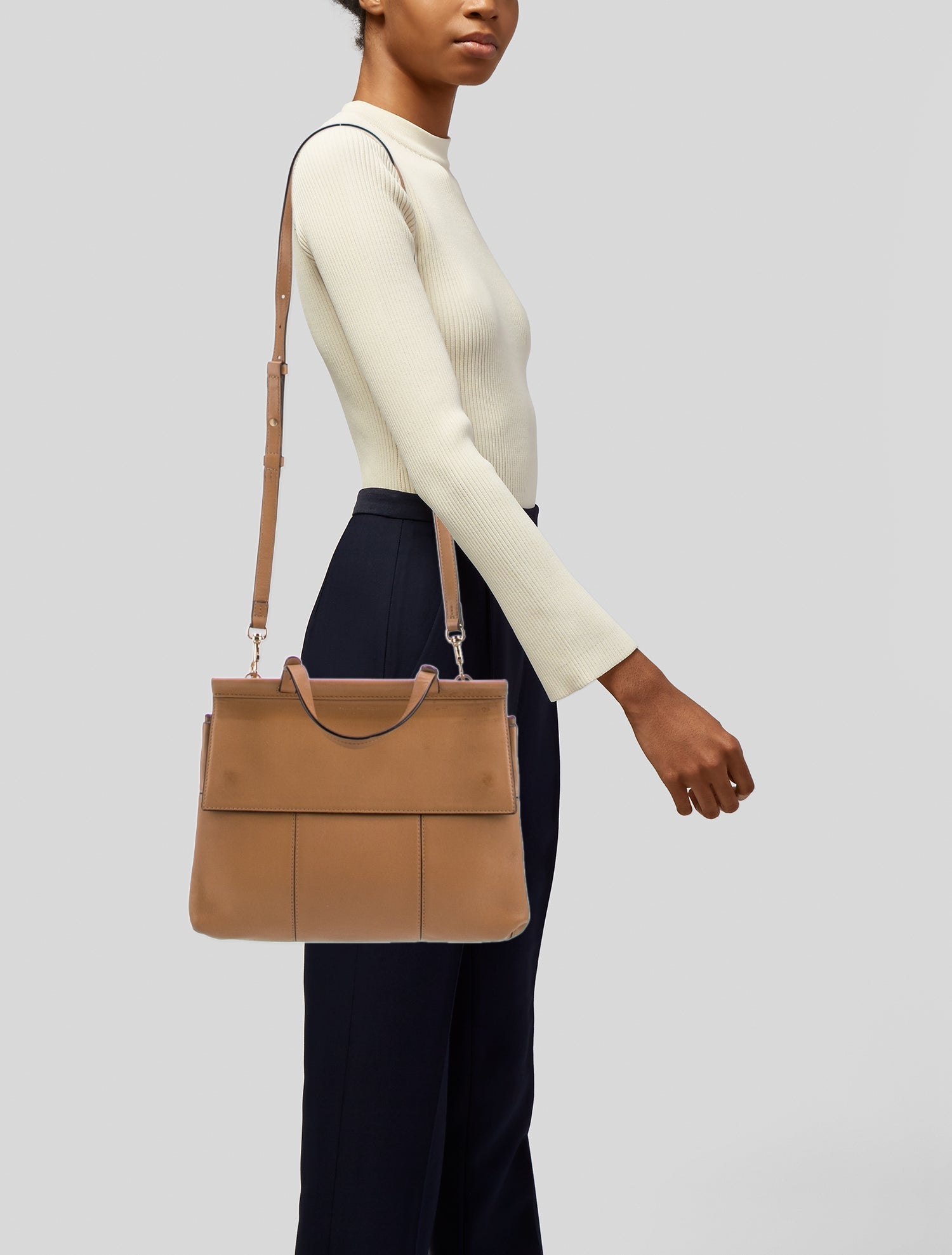 Tory Burch Leather Top Handle Bag