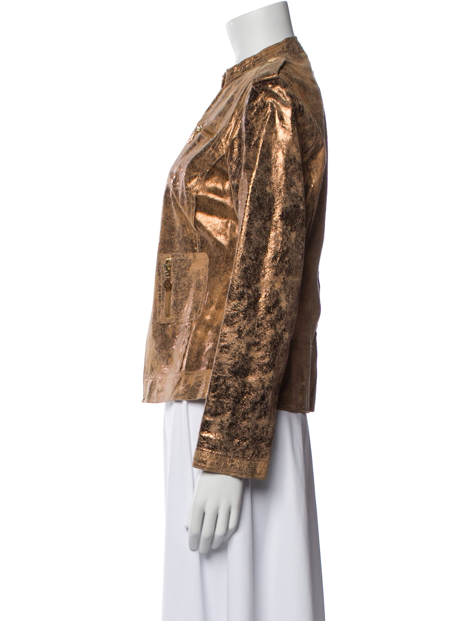 Tory Burch Leather Printed Jacket