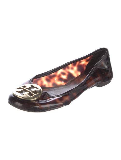 Tory Burch Patent Leather Animal Print Ballet Flats