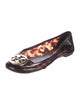 Tory Burch Patent Leather Animal Print Ballet Flats