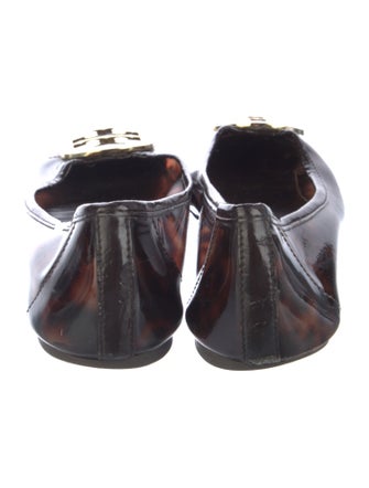 Tory Burch Patent Leather Animal Print Ballet Flats