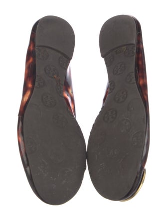 Tory Burch Patent Leather Animal Print Ballet Flats