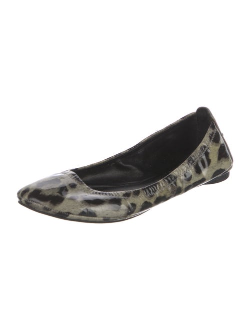 Tory Burch Patent Leather Animal Print Ballet Flats