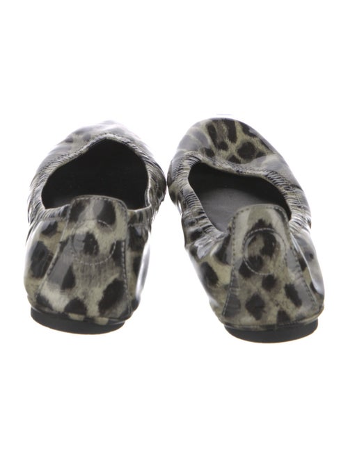 Tory Burch Patent Leather Animal Print Ballet Flats