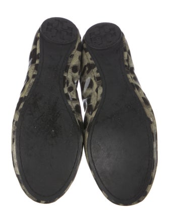 Tory Burch Patent Leather Animal Print Ballet Flats
