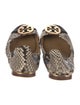Tory Burch Leather Animal Print Ballet Flats