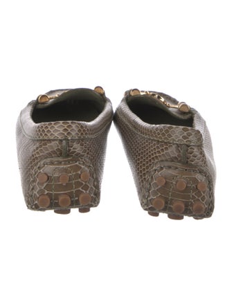 Tory Burch Embossed Leather Animal Print Loafers