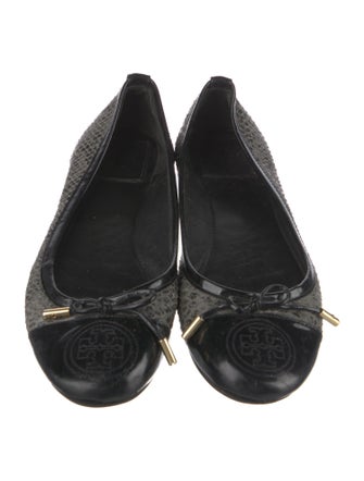 Tory Burch Snakeskin Animal Print Ballet Flats