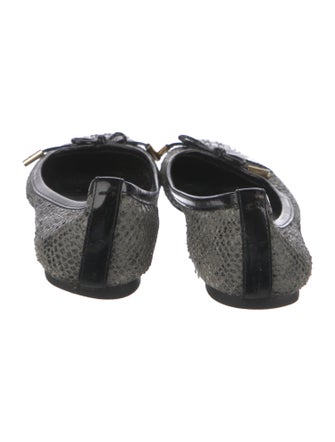 Tory Burch Snakeskin Animal Print Ballet Flats