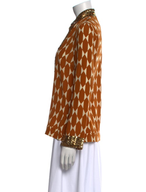 Tory Burch Printed V-Neck Blouse