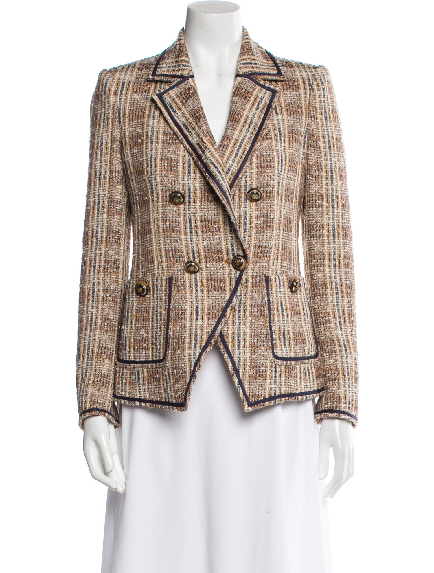 Tory Burch Plaid Print Blazer w/ Tags