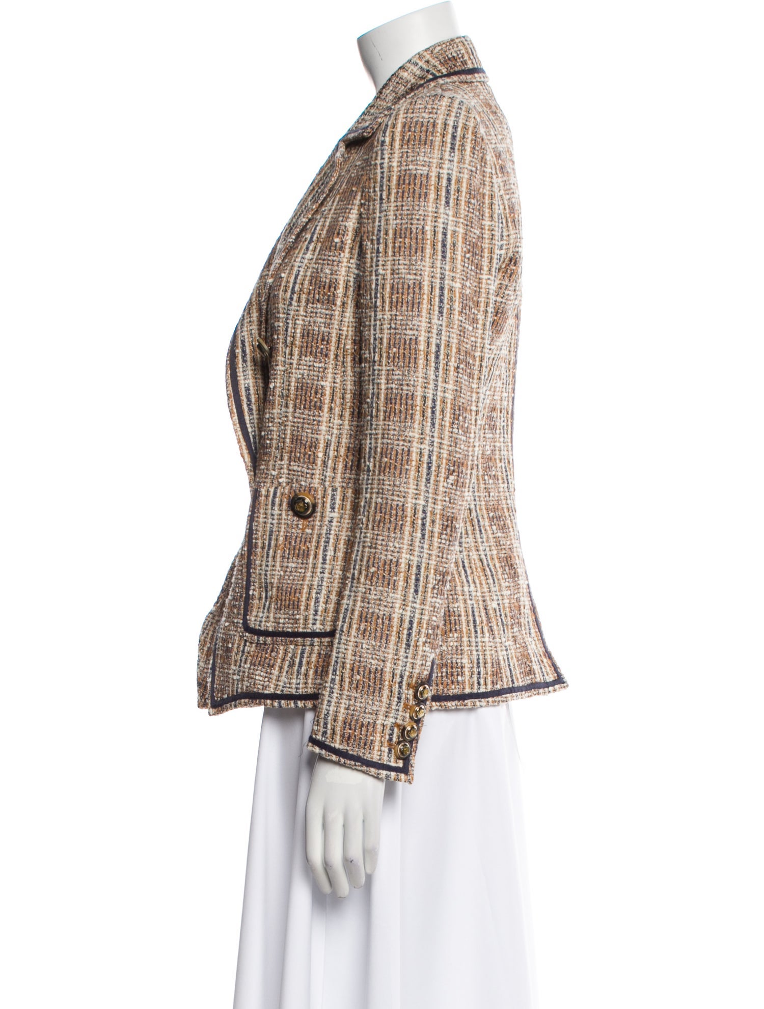 Tory Burch Plaid Print Blazer w/ Tags