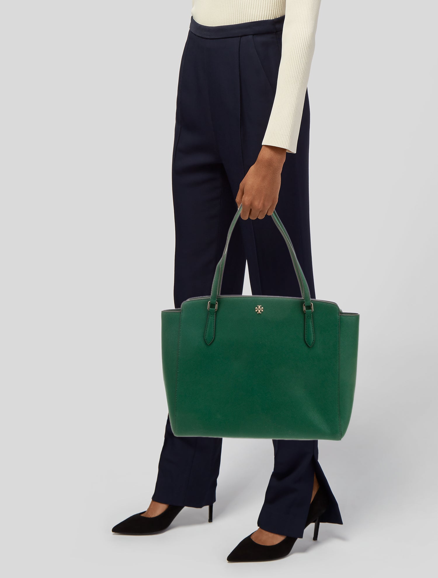 Tory Burch Saffiano Leather Tote