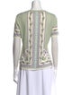 Tory Burch Printed Crew Neck Top
