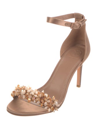 Tory Burch Satin Beaded Accents Sandals