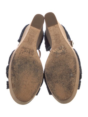 Tory Burch Raffia T-Strap Sandals