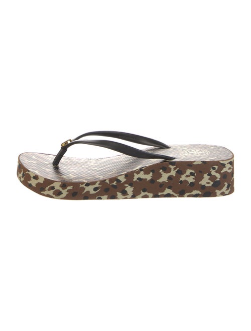 Tory Burch Rubber Animal Print Flip Flops
