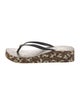 Tory Burch Rubber Animal Print Flip Flops