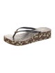 Tory Burch Rubber Animal Print Flip Flops