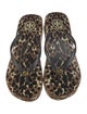 Tory Burch Rubber Animal Print Flip Flops