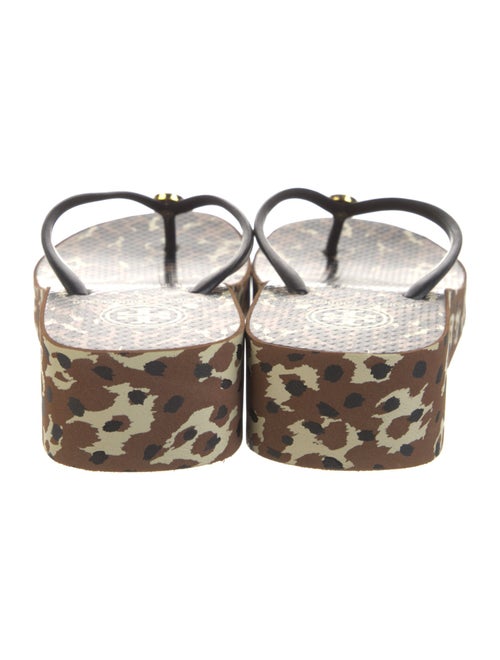 Tory Burch Rubber Animal Print Flip Flops