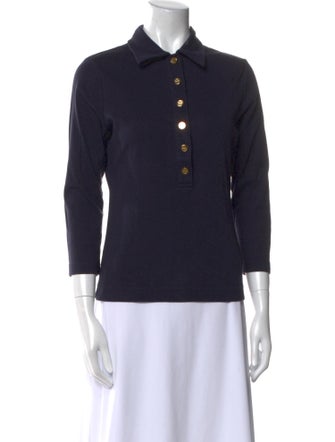 Tory Burch Three-Quarter Sleeve Polo