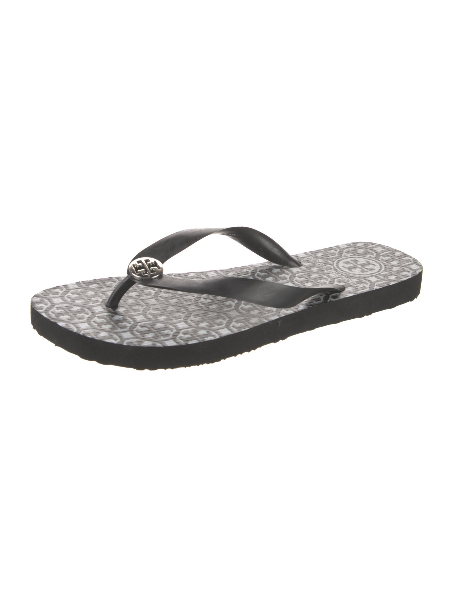 Tory Burch Rubber Colorblock Pattern Flip Flops
