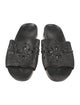 Tory Burch Leather Crystal Embellishments Slides