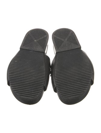 Tory Burch Leather Crystal Embellishments Slides