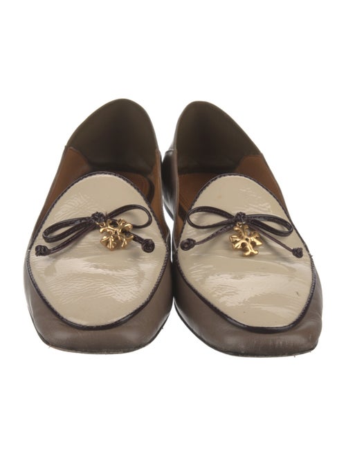 Tory Burch Leather Bow Accents Loafers