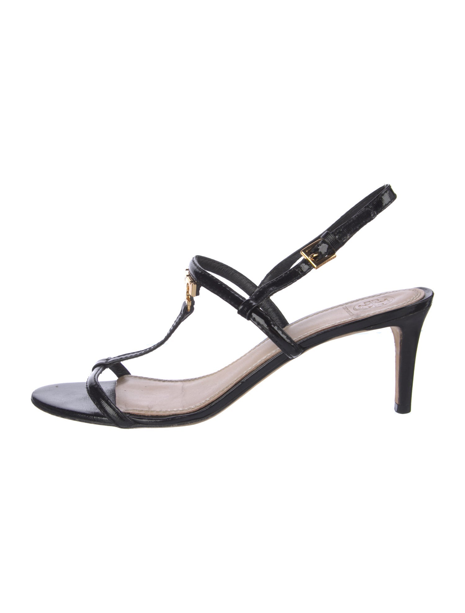 Tory Burch Patent Leather T-Strap Sandals