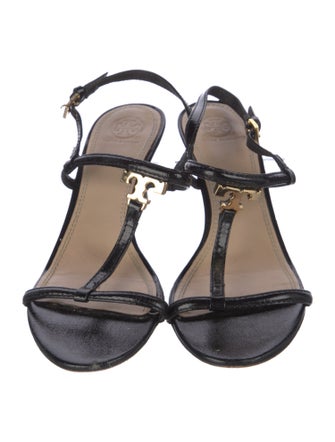Tory Burch Patent Leather T-Strap Sandals