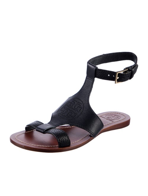 Tory Burch Leather Lasercut Accents Gladiator Sandals