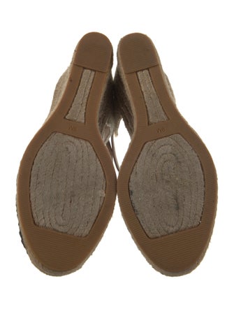 Tory Burch Leather Mesh Accents Espadrilles