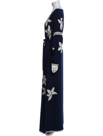 Tory Burch Floral Print Long Dress