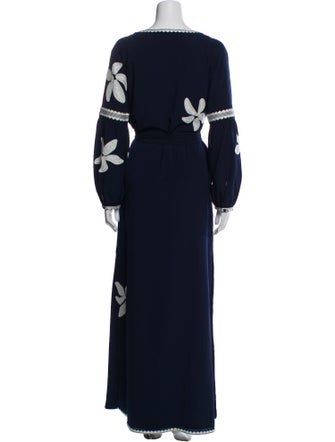Tory Burch Floral Print Long Dress
