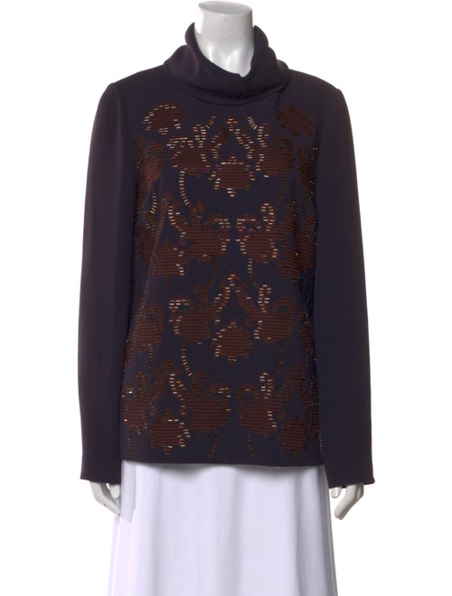Tory Burch Patterned Turtleneck Sweatshirt