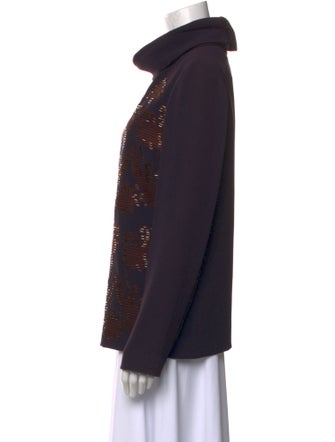 Tory Burch Patterned Turtleneck Sweatshirt