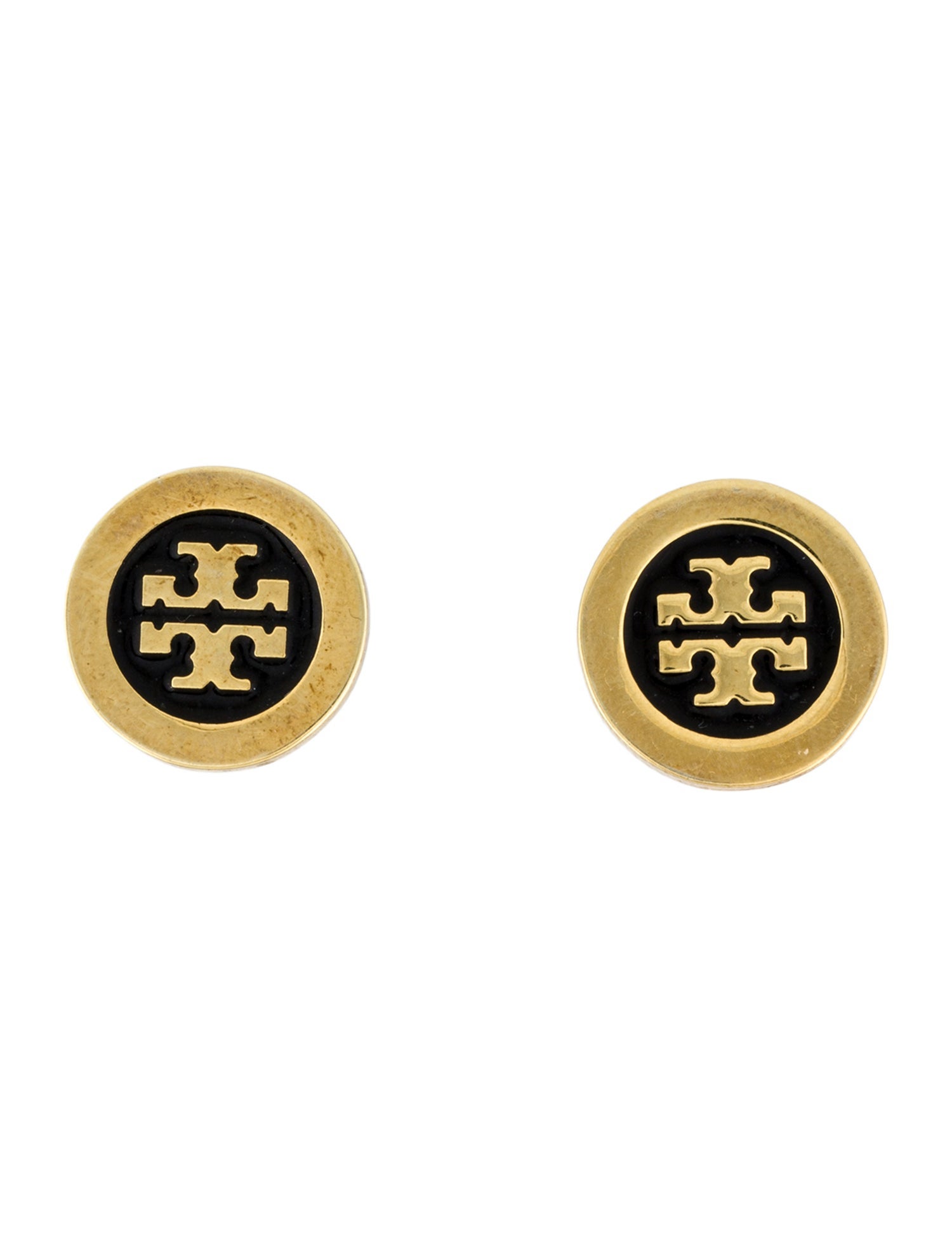 Tory Burch Enamel Round Stud Earrings