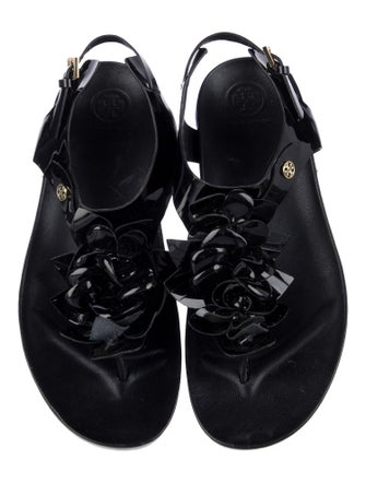 Tory Burch Patent Leather T-Strap Sandals