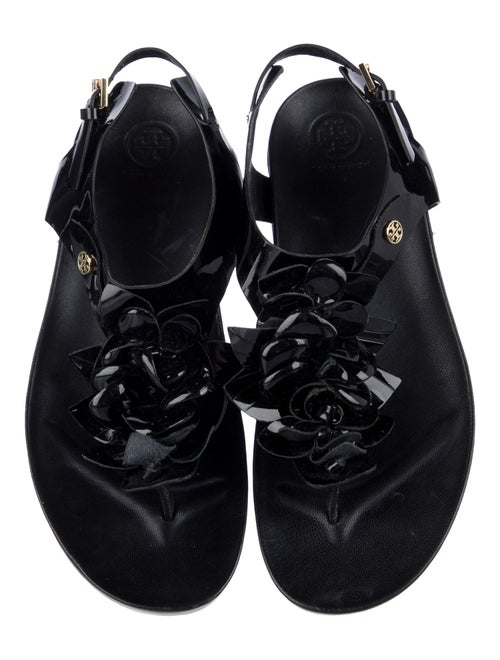 Tory Burch Patent Leather T-Strap Sandals