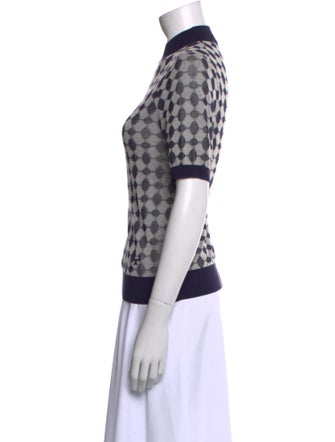 Tory Burch Printed Mock Neck Top
