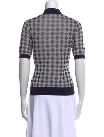 Tory Burch Printed Mock Neck Top