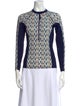 Tory Burch Printed Mock Neck Top