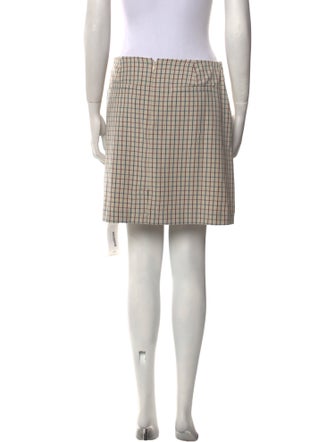 Tory Burch Plaid Print Mini Skirt