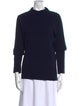 Tory Burch Merino Wool Mock Neck Sweater