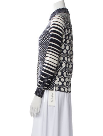 Tory Burch Silk Printed Button-Up Top