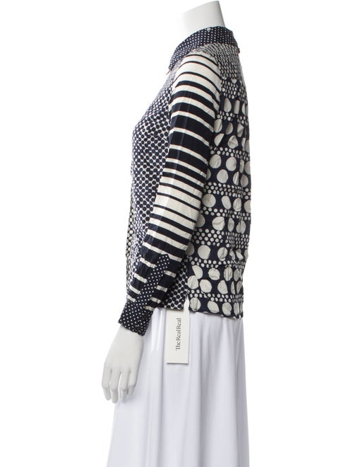 Tory Burch Silk Printed Button-Up Top
